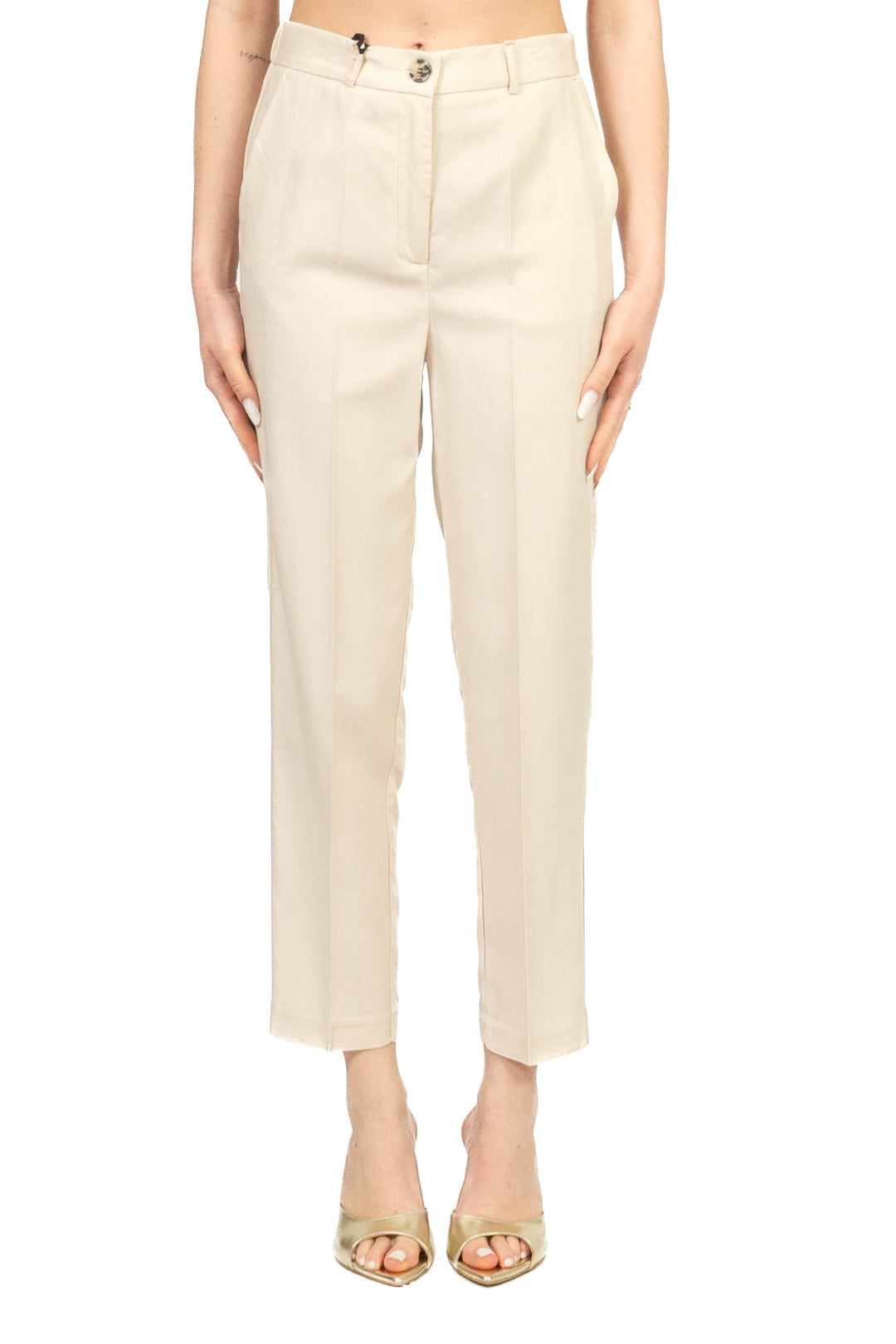 Vicolo - Pantalone sigaretta misto lino Art. TAB2476