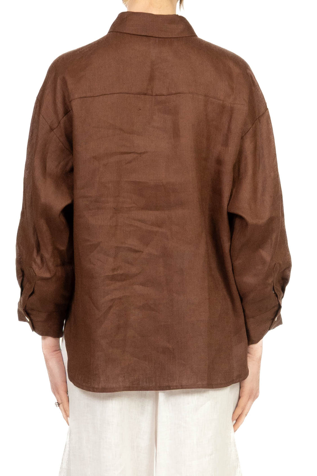Tensione In - Camicia in lino con taschino fantasia Art. S26CG16