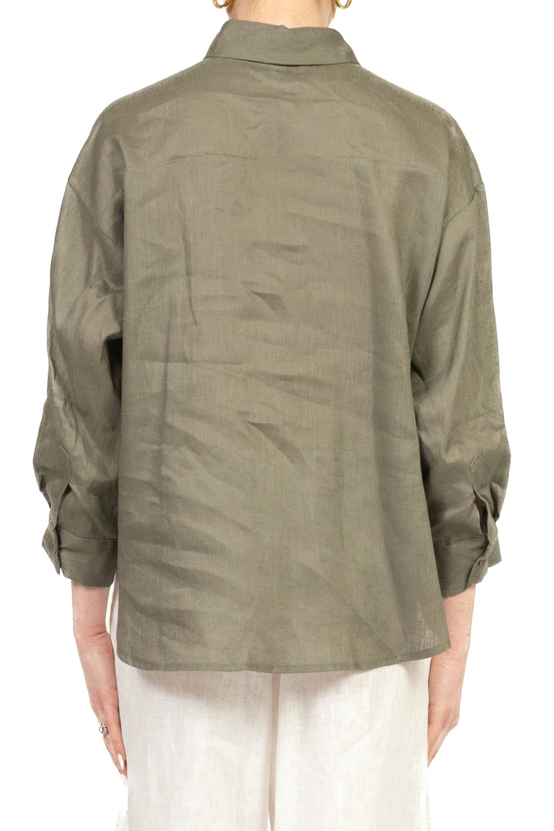 Tensione In - Camicia in lino con taschino Art. S26CE16