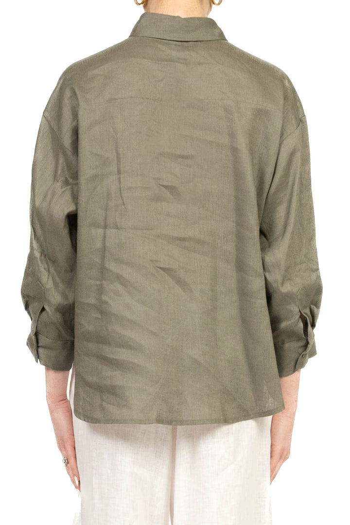 Tensione In - Camicia in lino con taschino Art. S26CE16