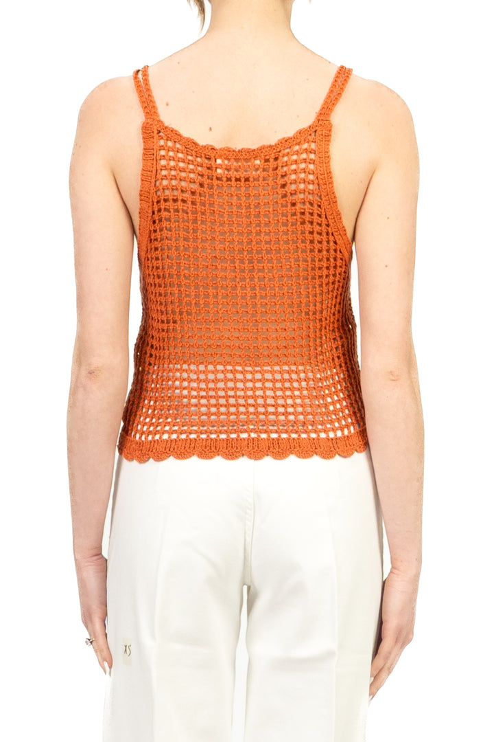 Vicolo - Top crochet scollo squadrato Art. 5AB5024