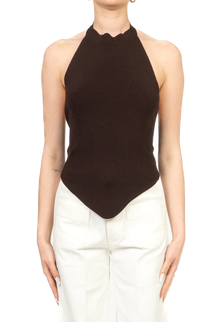 Vicolo - Top in maglia scollo americano Art. 2AB2186