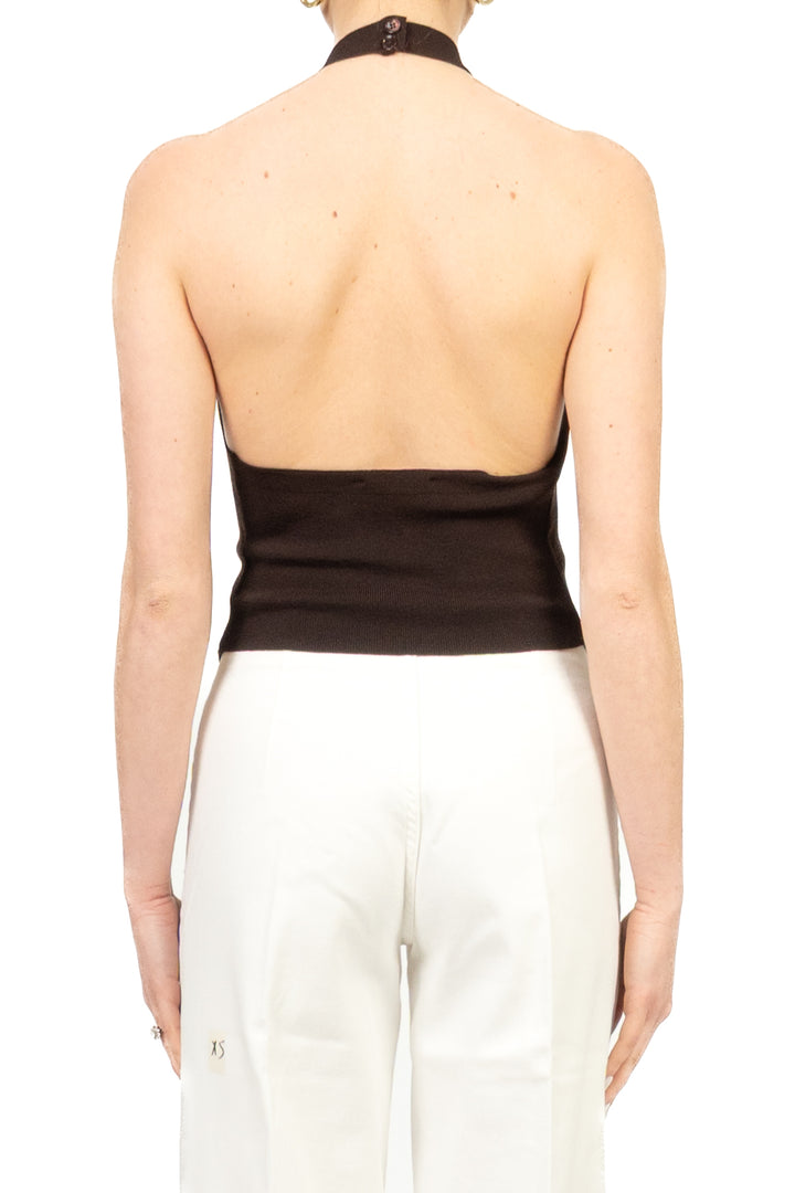 Vicolo - Top in maglia scollo americano Art. 2AB2186