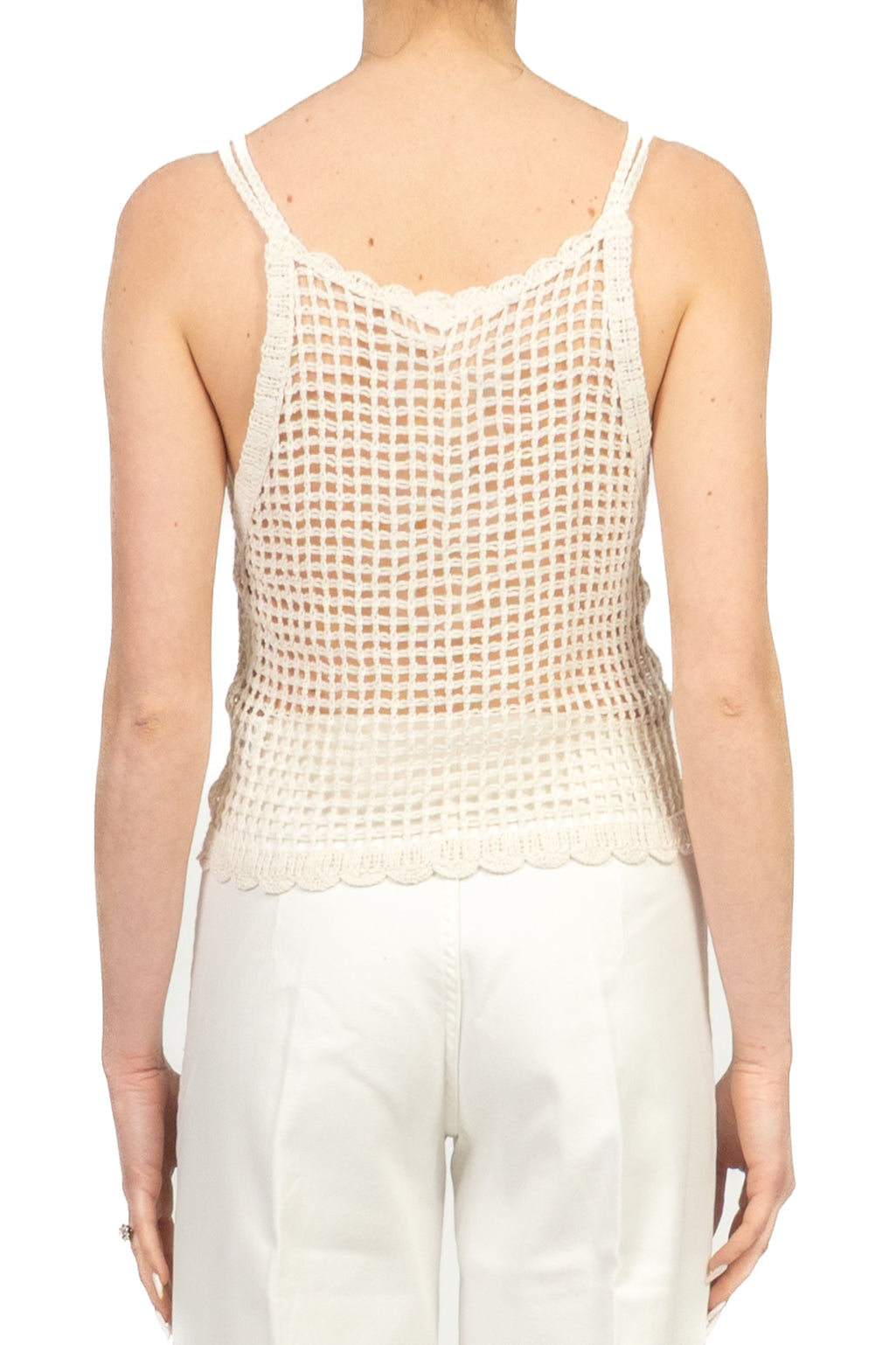 Vicolo - Top crochet scollo squadrato Art. 5AB5024