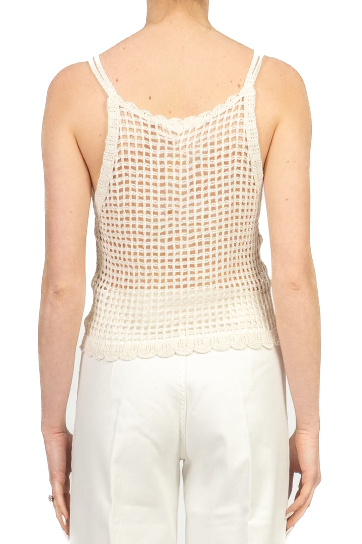 Vicolo - Top crochet scollo squadrato Art. 5AB5024