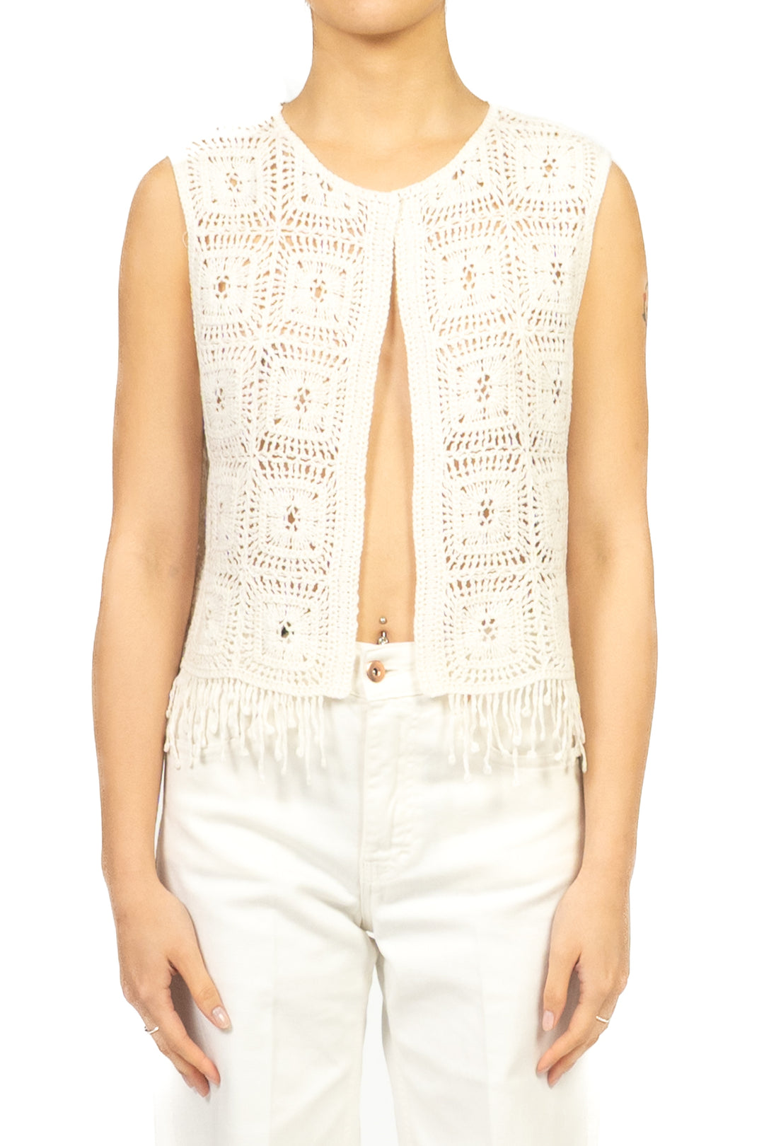 Vicolo - Gilet in crochet aperto Art. 5AB5026