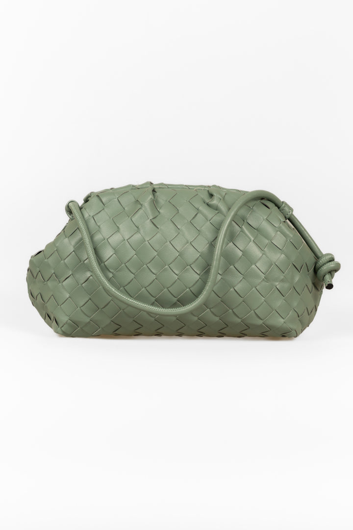 Upper - Borsa clutch intrecciata con tracolla