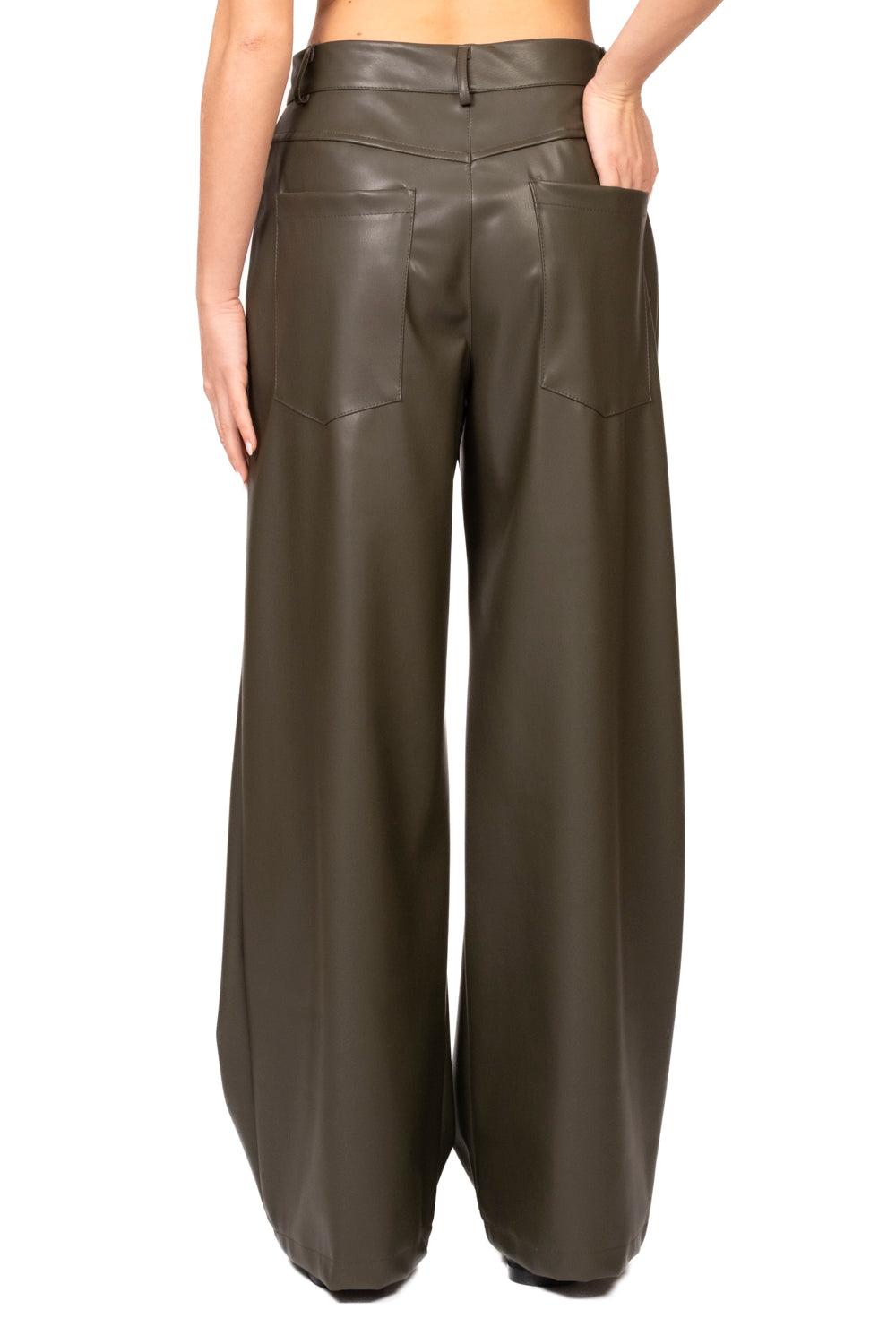 Vicolo - Pantalone palazzo ecopelle Art. TAC0311
