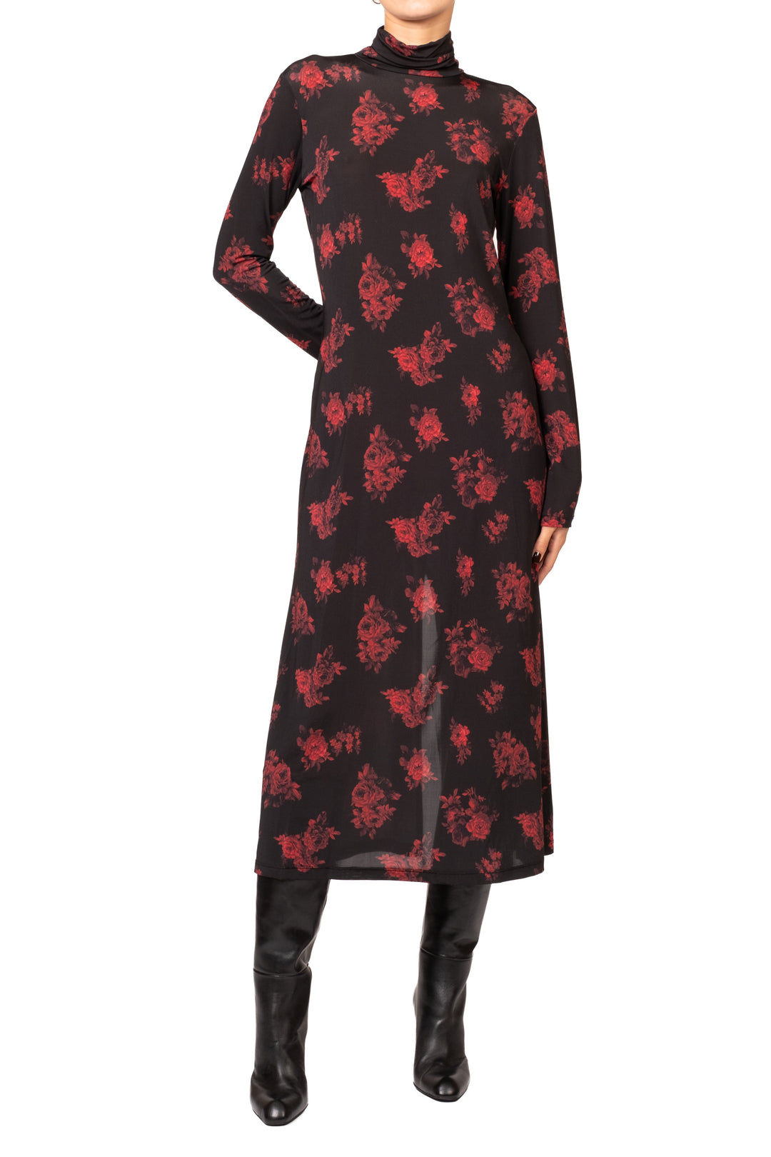 Tensione In - Abito lungo fantasia rose Art. 40881