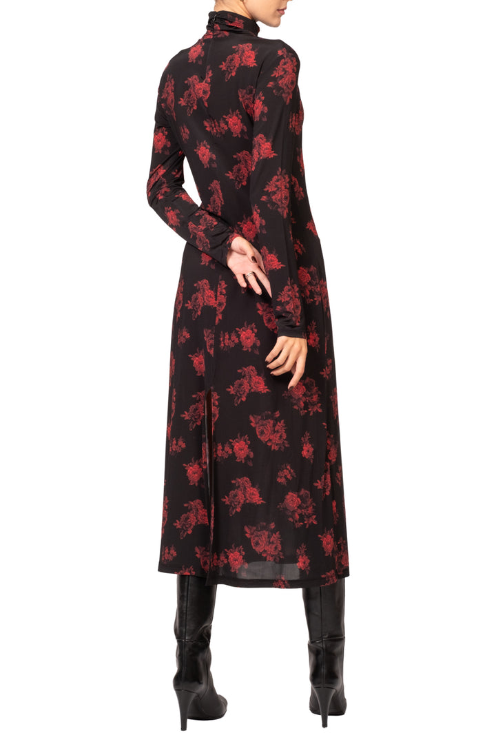 Tensione In - Abito lungo fantasia rose Art. 40881