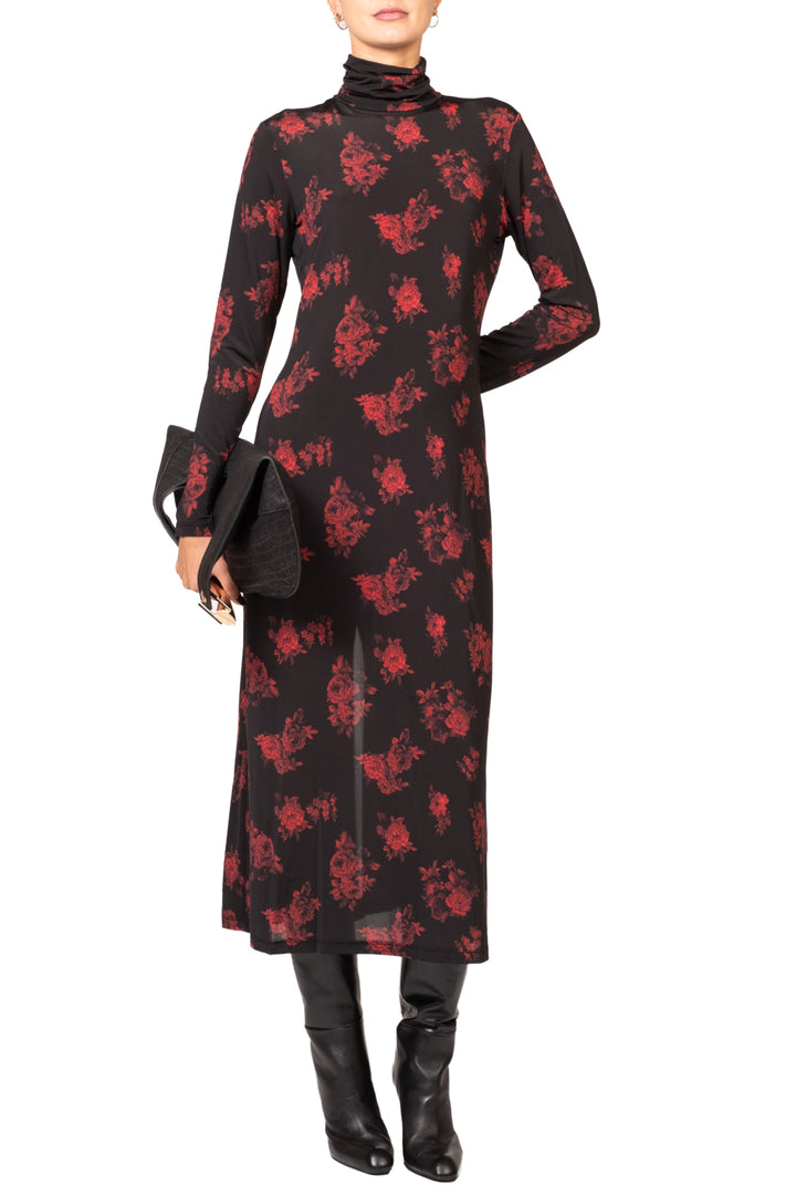 Tensione In - Abito lungo fantasia rose Art. 40881