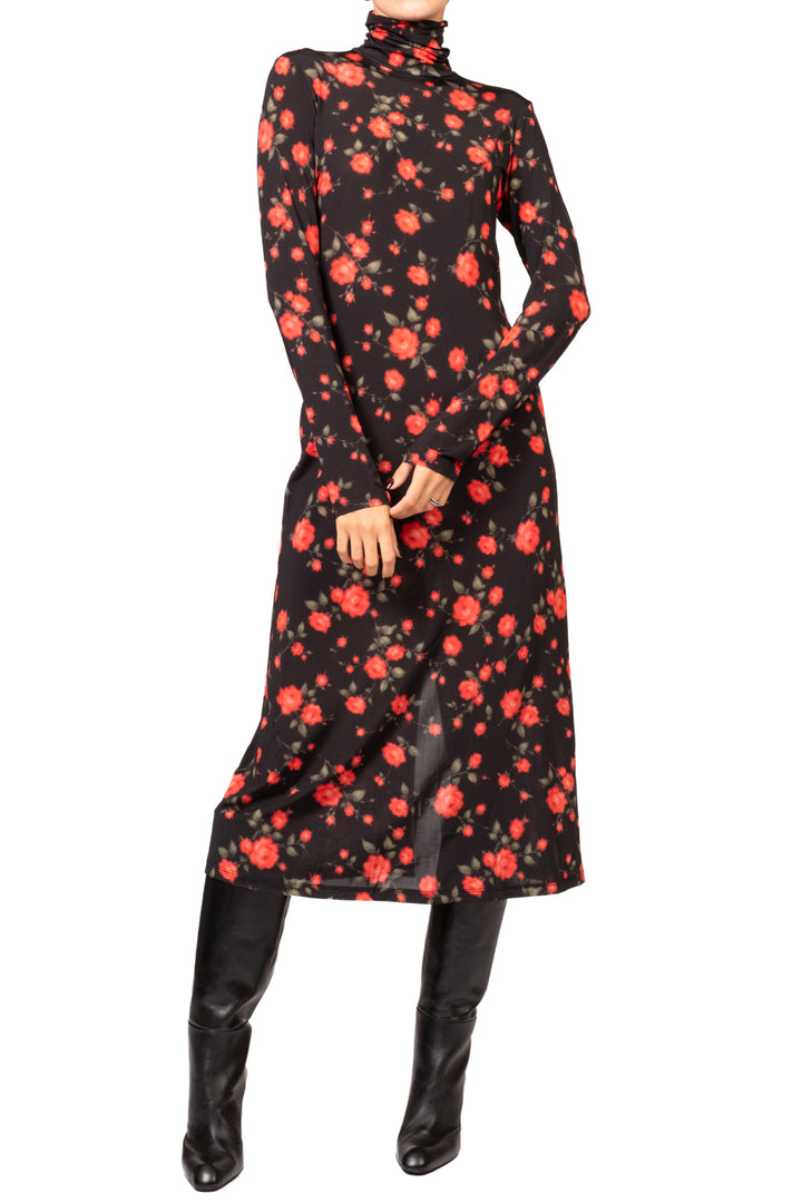 Tensione In - Abito lungo fantasia rose Art. 40880