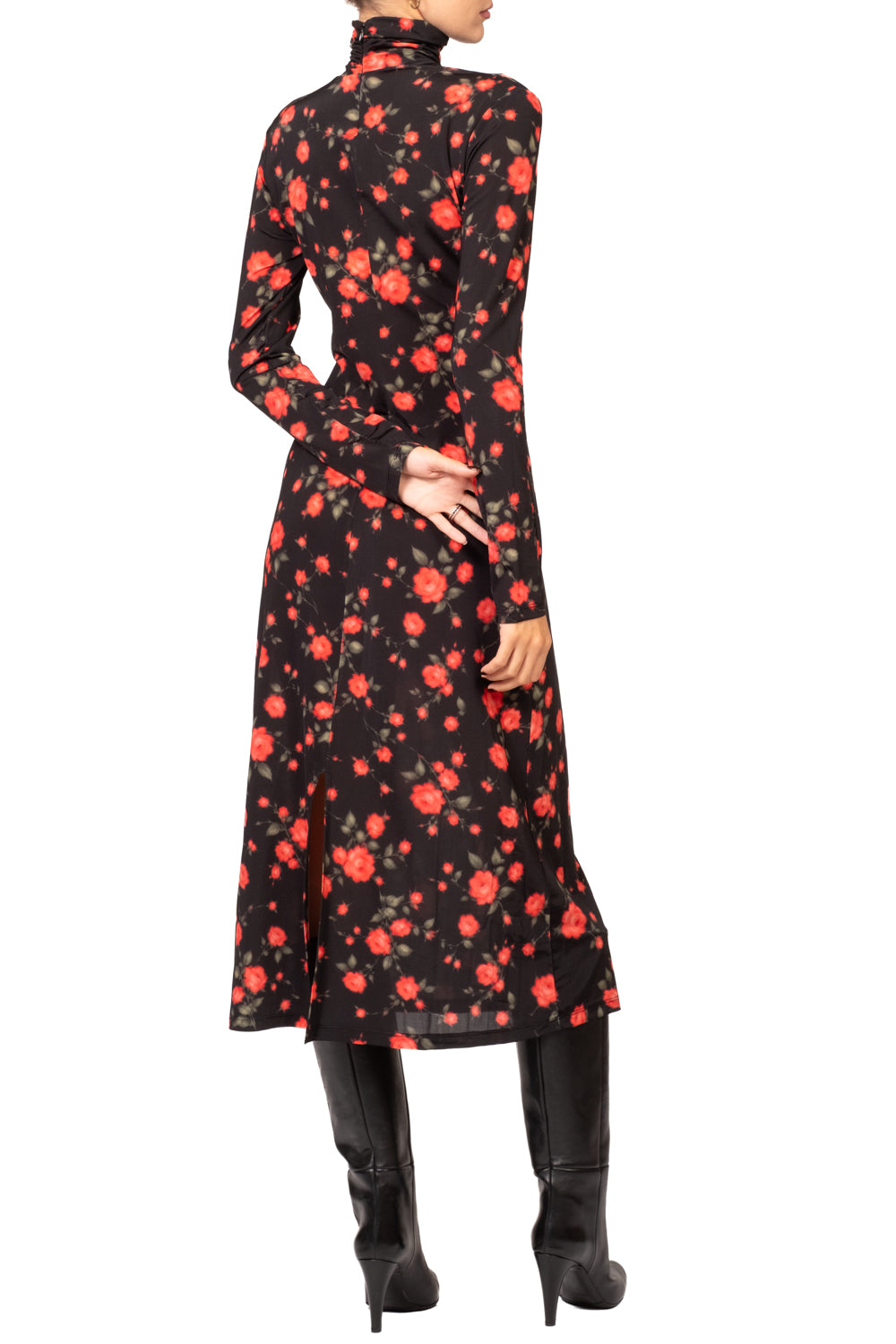 Tensione In - Abito lungo fantasia rose Art. 40880