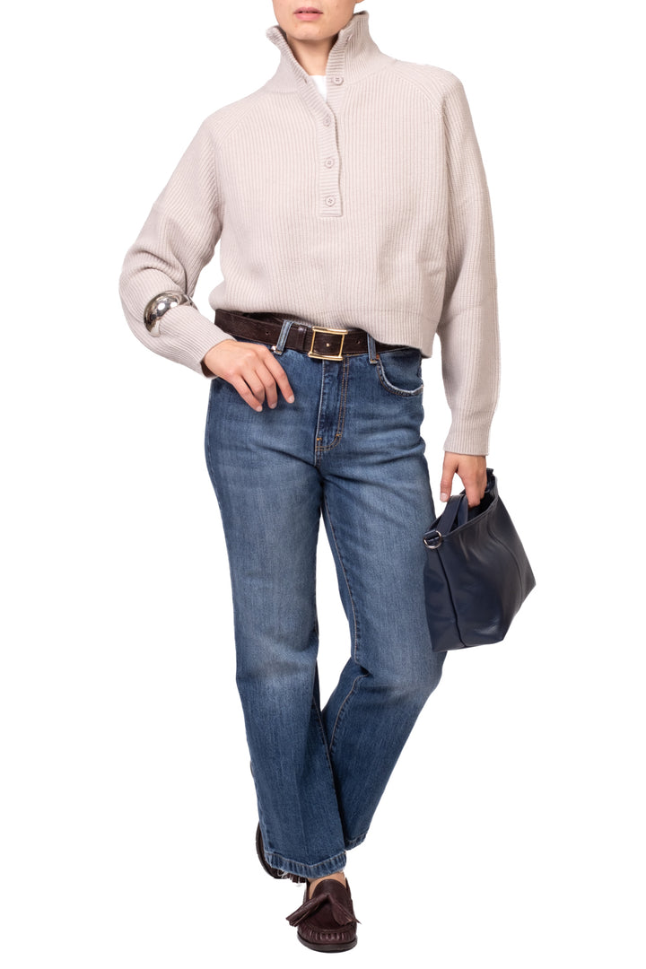 Tensione In - Maglia collo alto con bottoni Art. WL7026AI26