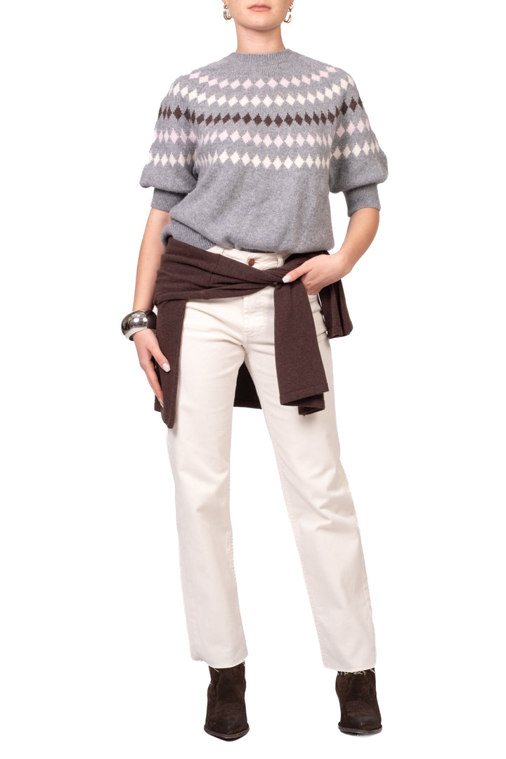 Tensione In - Maglia mezza manica con rombi Art. D82230AI26