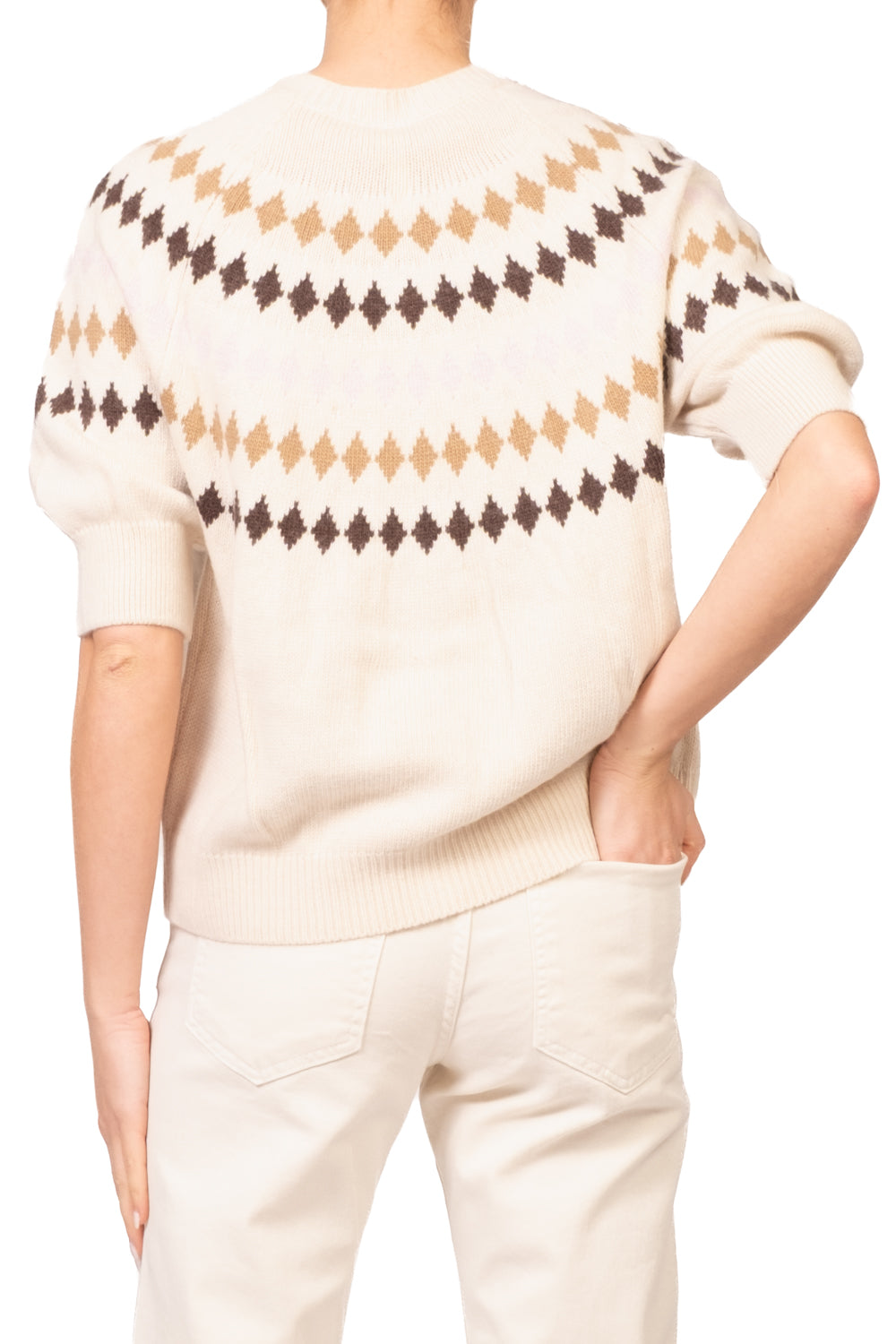 Tensione In - Cardigan mezza manica con rombi Art. D82445AI26