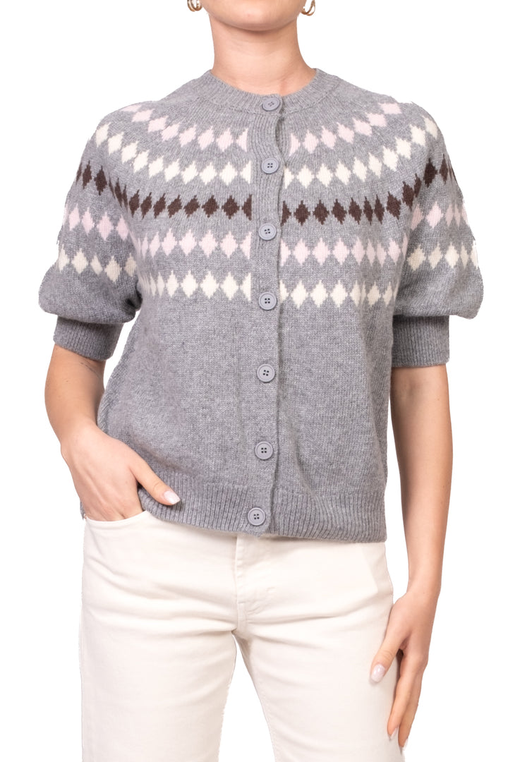 Tensione In - Cardigan mezza manica con rombi Art. D82445AI26