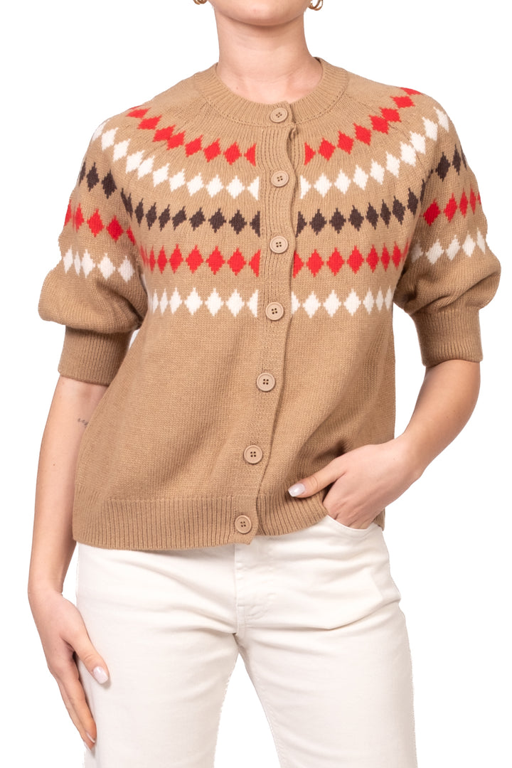 Tensione In - Cardigan mezza manica con rombi Art. D82445AI26