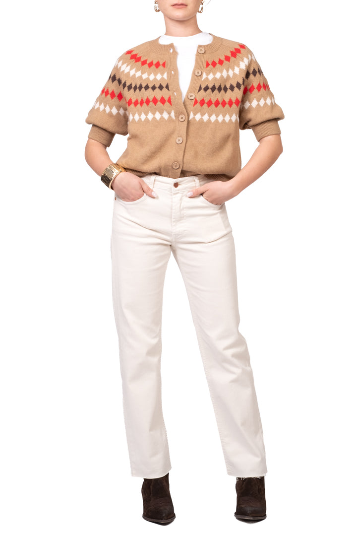 Tensione In - Cardigan mezza manica con rombi Art. D82445AI26
