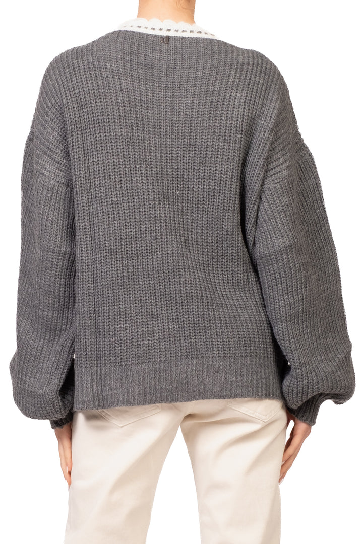 Dixie - Maglia intarsio pizzo Art. M067B099