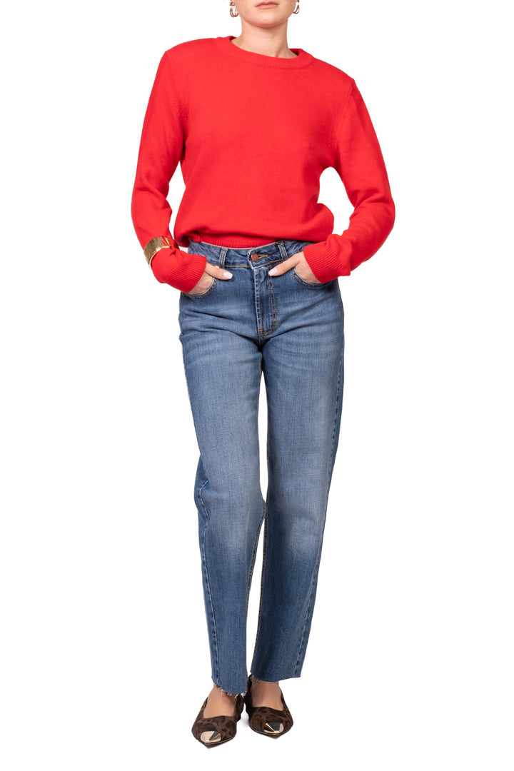 Tensione In - Maglia girocollo con spalline Art. D81026AI26