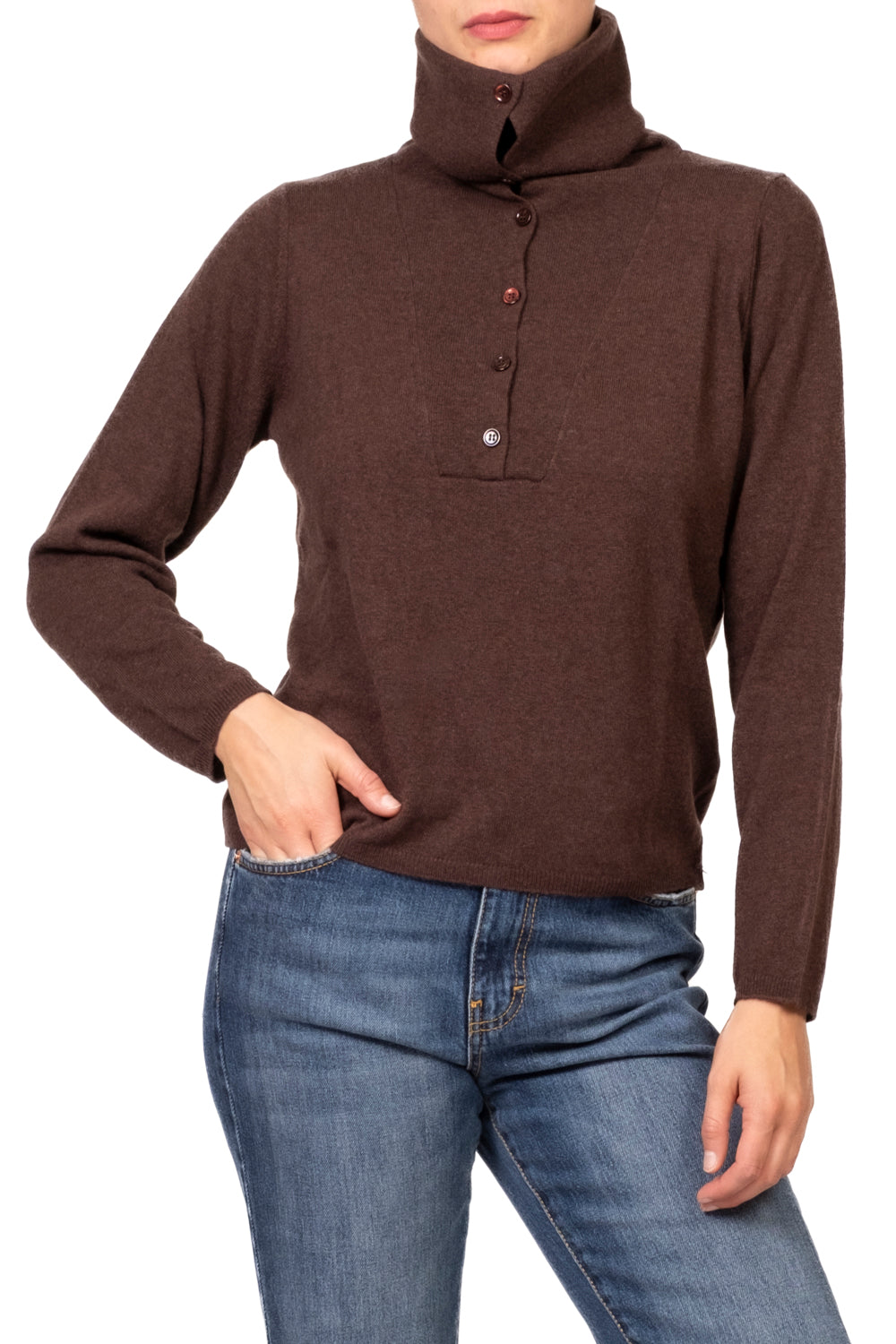 Vicolo - Maglia collo alto con bottoni Art. 2AC2171