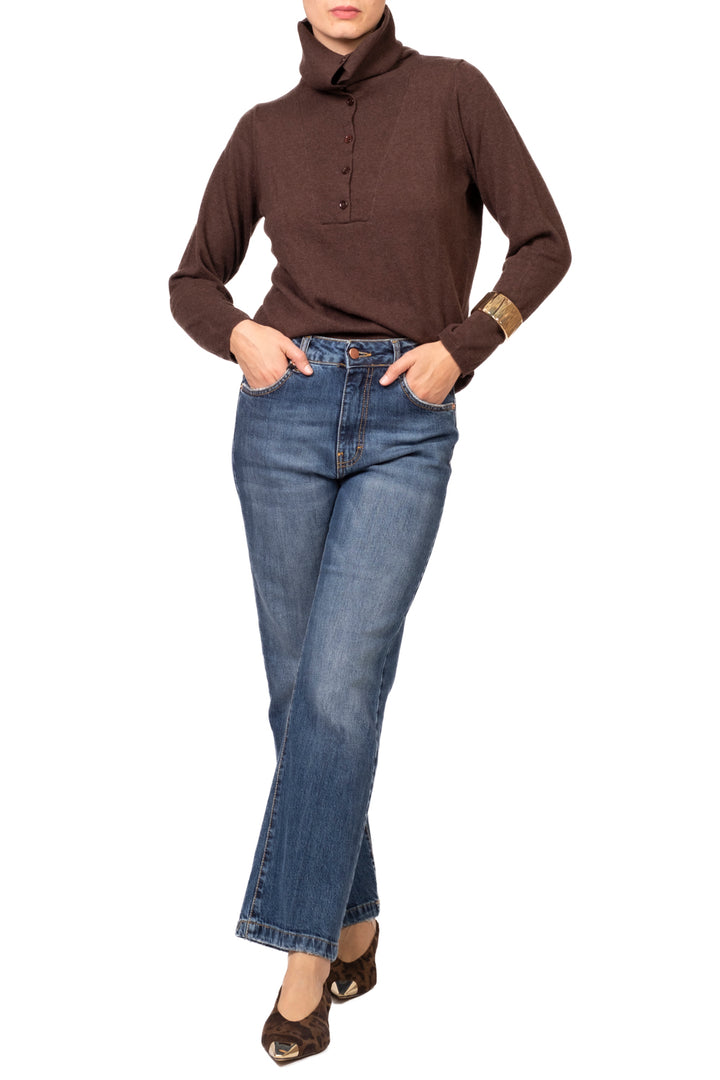 Vicolo - Maglia collo alto con bottoni Art. 2AC2171