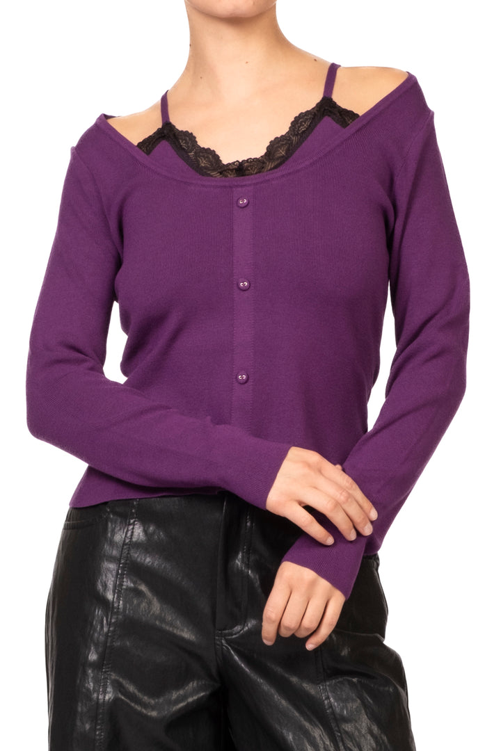 Kontatto - Maglia intarsi pizzo Art. 3M1845C