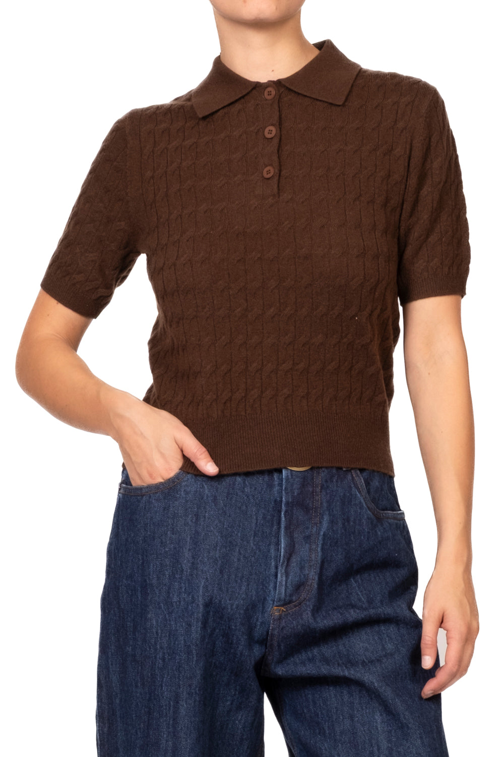 Tensione In - Maglia polo mezza manica trecce Art. WL1792AI26