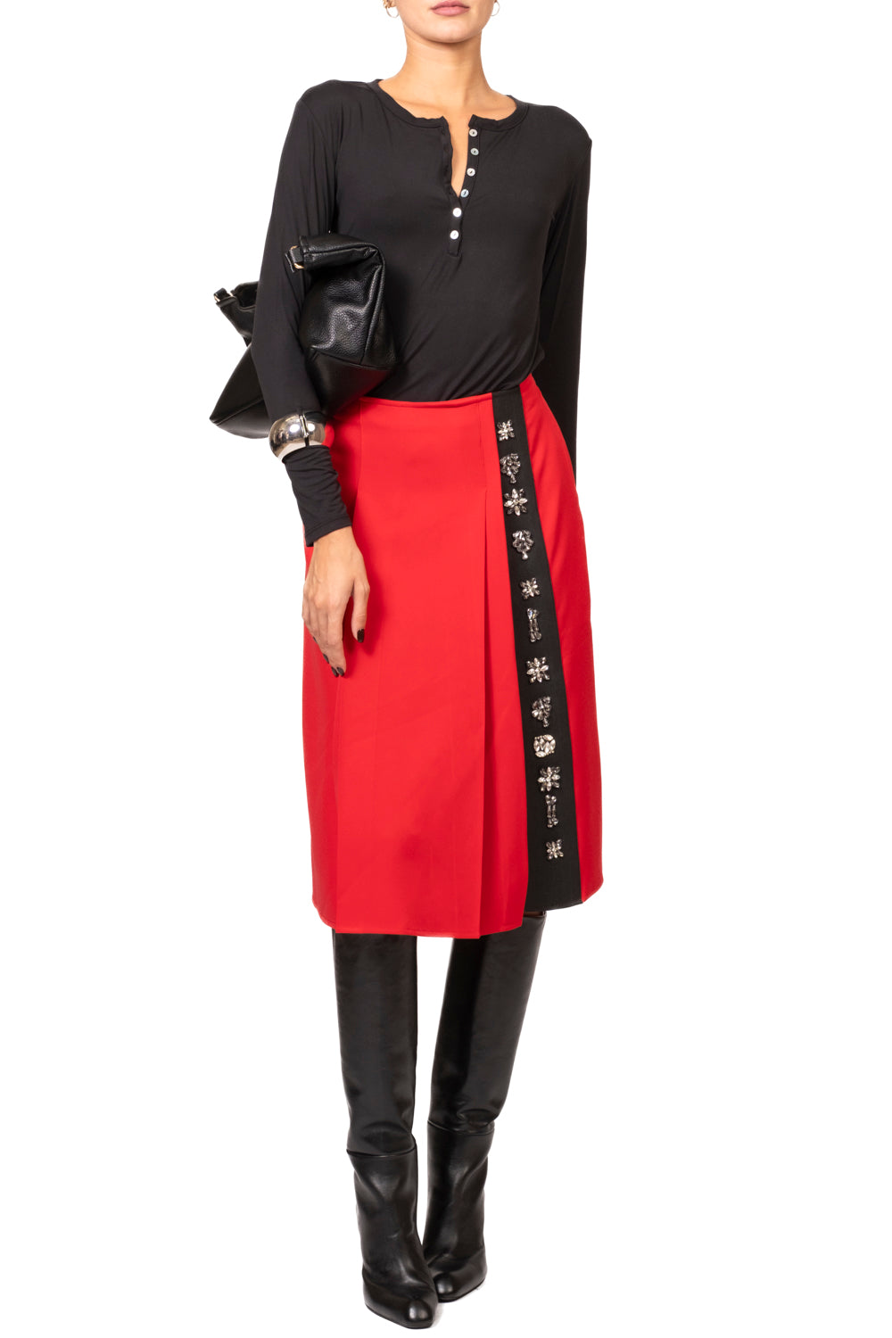 Tensione In - Gonna midi con applicazioni Art. N50505AT
