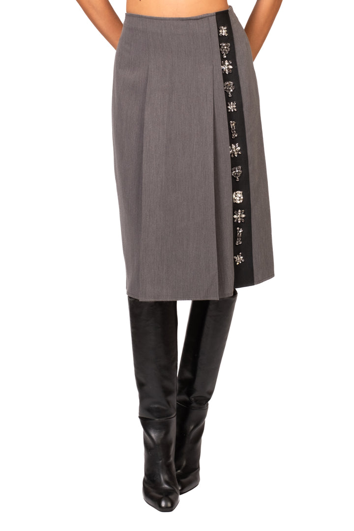 Tensione In - Gonna midi con applicazioni Art. N50505AT