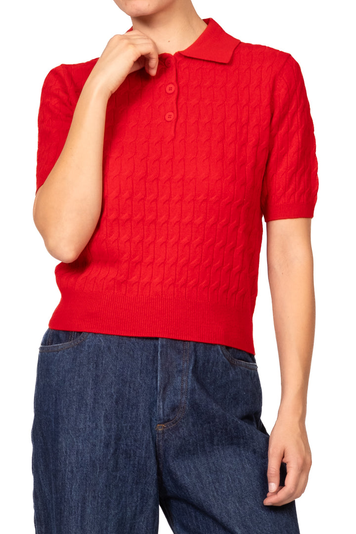 Tensione In - Maglia polo mezza manica trecce Art. WL1792AI26