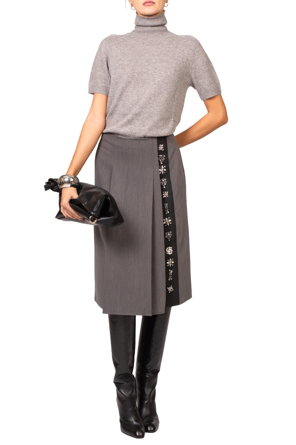 Tensione In - Gonna midi con applicazioni Art. N50505AT