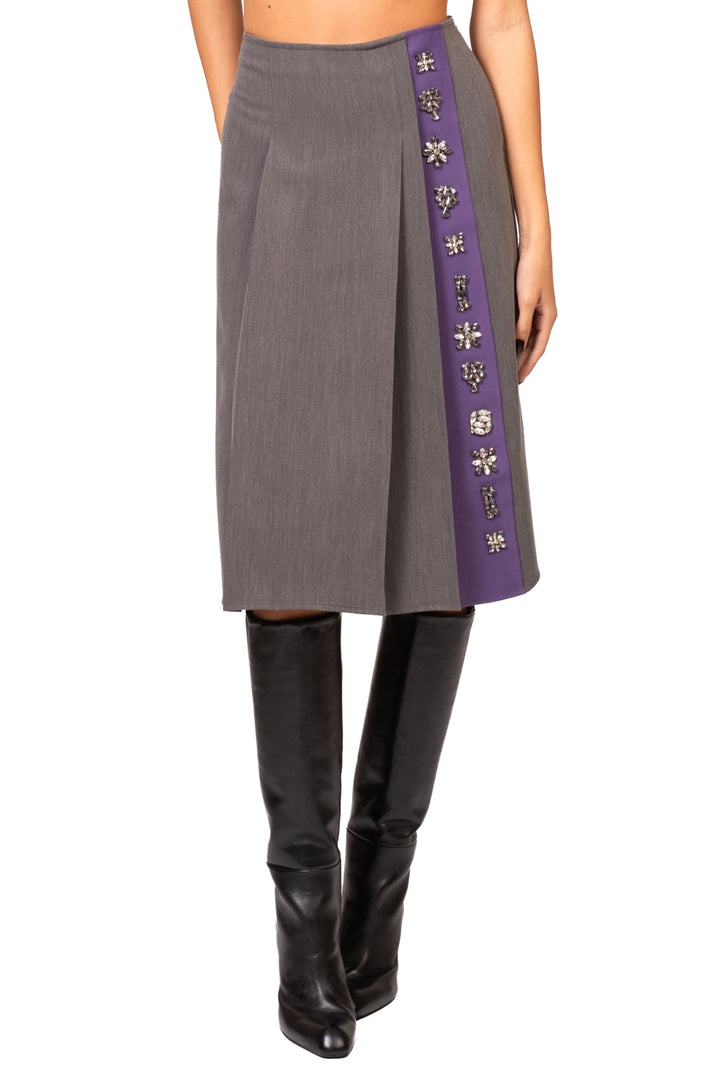 Tensione In - Gonna midi con applicazioni Art. N50505AT