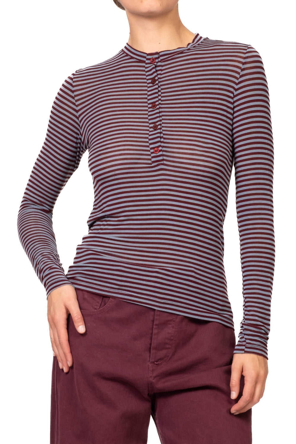 Have One - Maglia serafino rigata  Art. MSH-R249