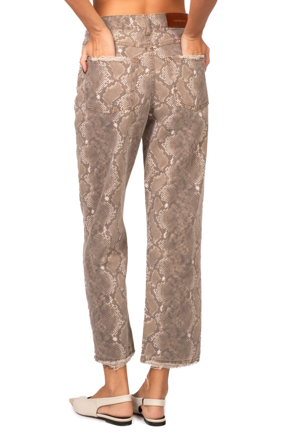 Tensione In - Jeans crop pitonato Art. TOM-PYTHON