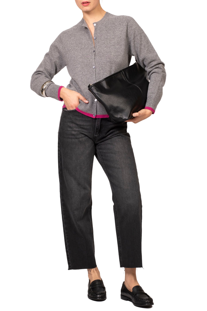 Tensione In - Cardigan in lana profili contrasto  Art. D83031AI26