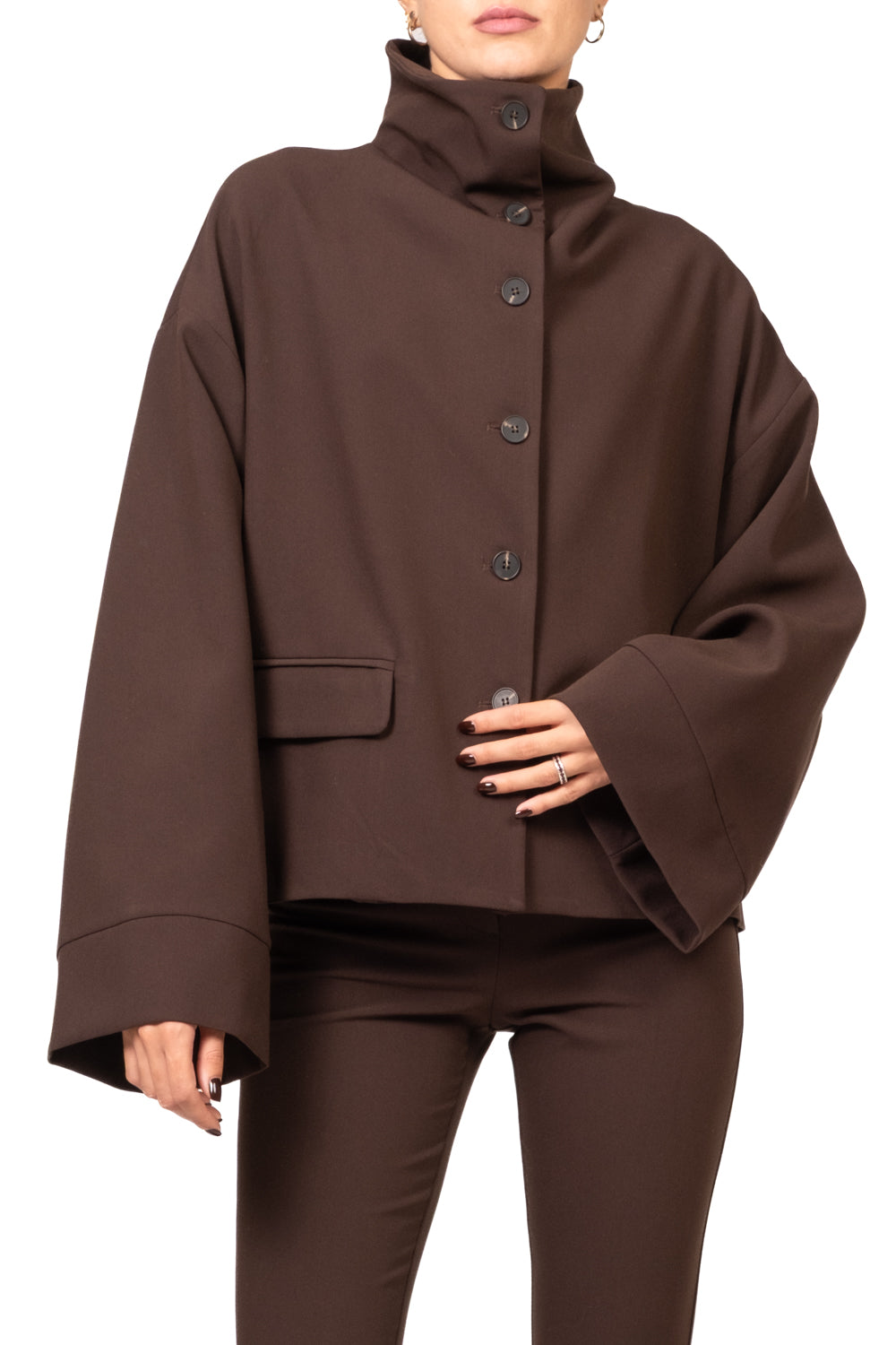 Tensione In - Giacca collo alto manica ampia Art. 27B6607