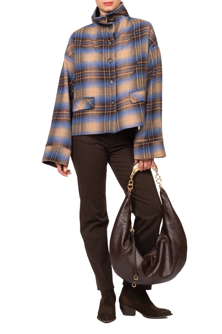 Tensione In - Giacca check collo alto Art. 27B6692