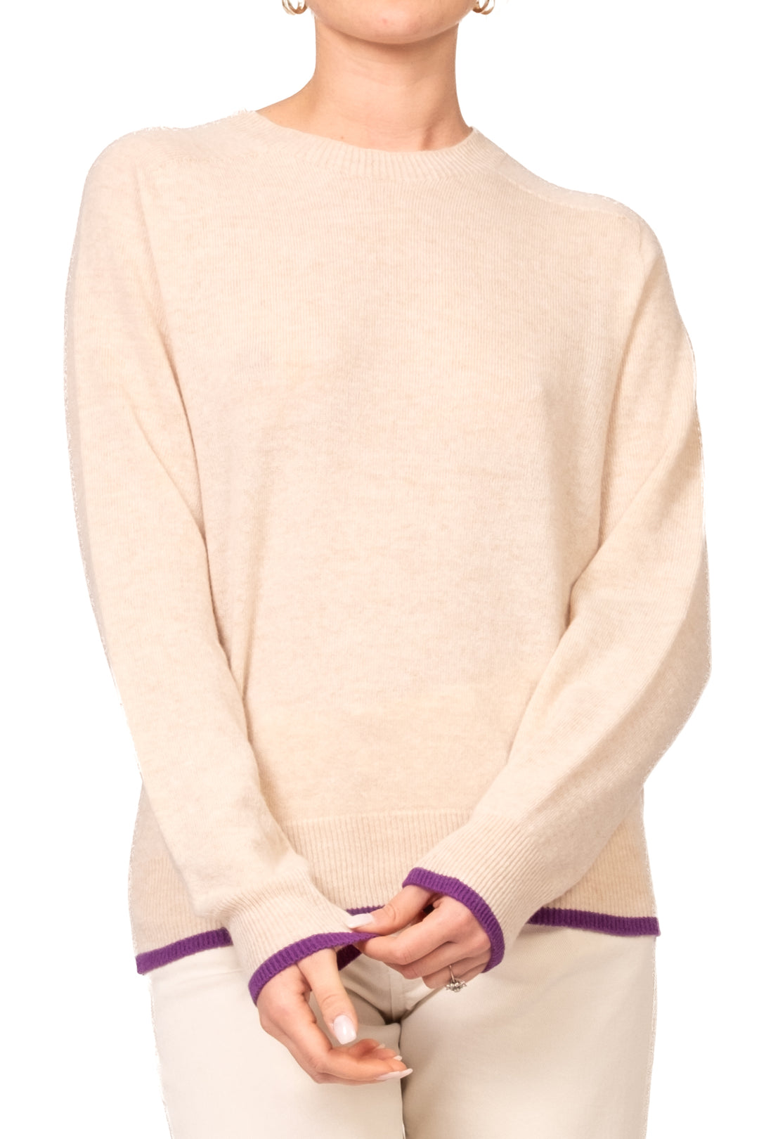 Tensione In - Maglia in lana profili contrasto Art. D83032AI26