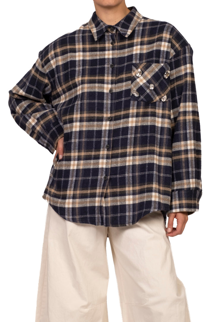 Tensione In - Camicia check con spille Art. 27C6704
