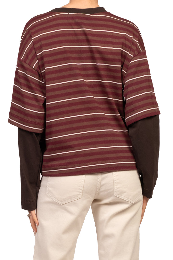 Have One - T-Shirt rigata con manica contrasto Art. TXT-R033