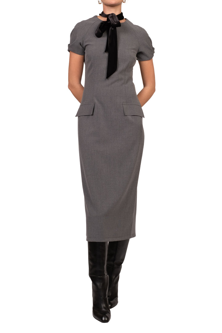 Tensione In - Abito lungo con fiocco velluto Art. A50930AT