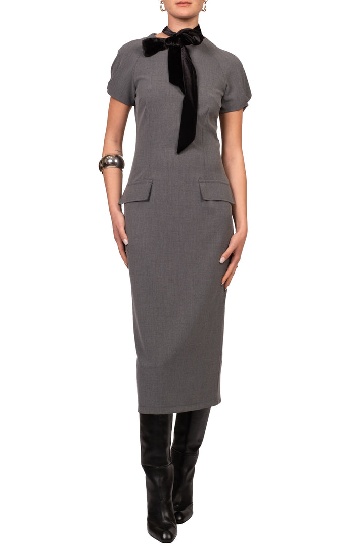 Tensione In - Abito lungo con fiocco velluto Art. A50930AT