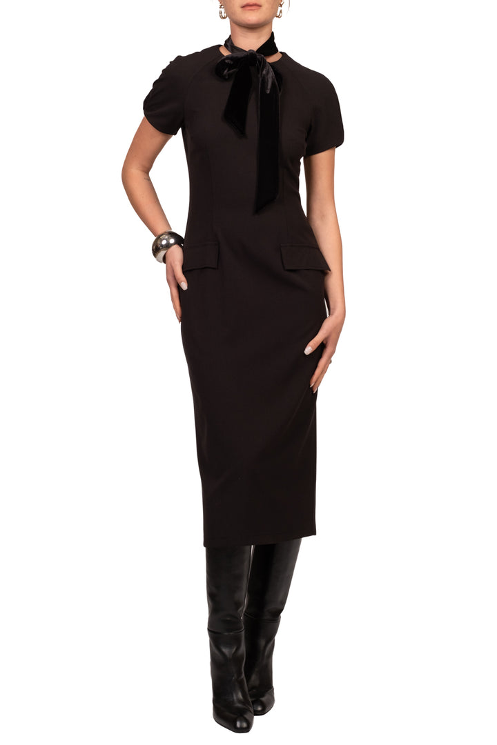 Tensione In - Abito lungo con fiocco velluto Art. A50930AT