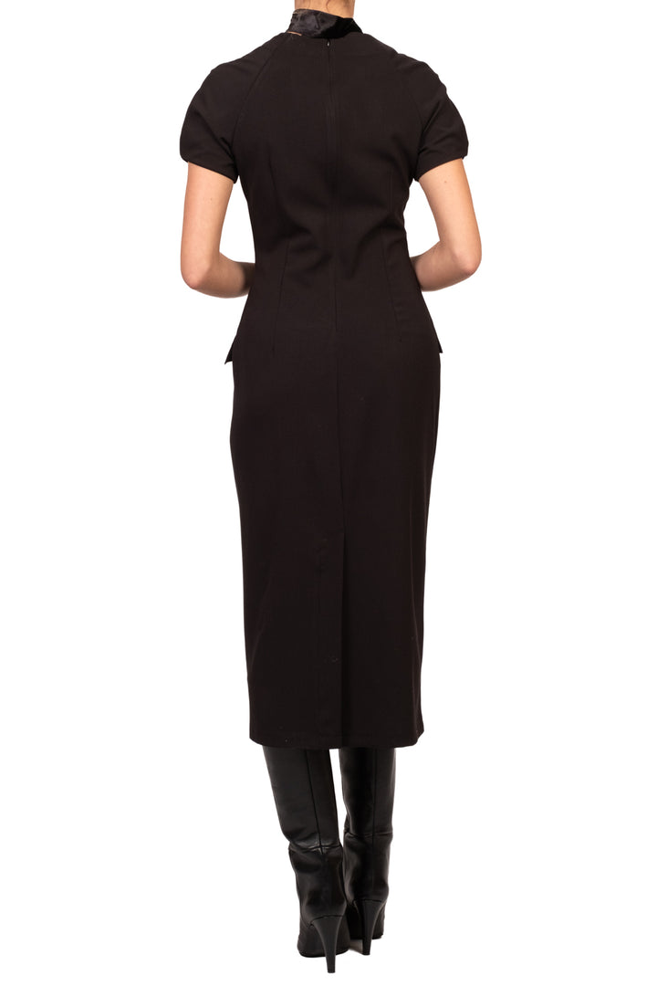 Tensione In - Abito lungo con fiocco velluto Art. A50930AT
