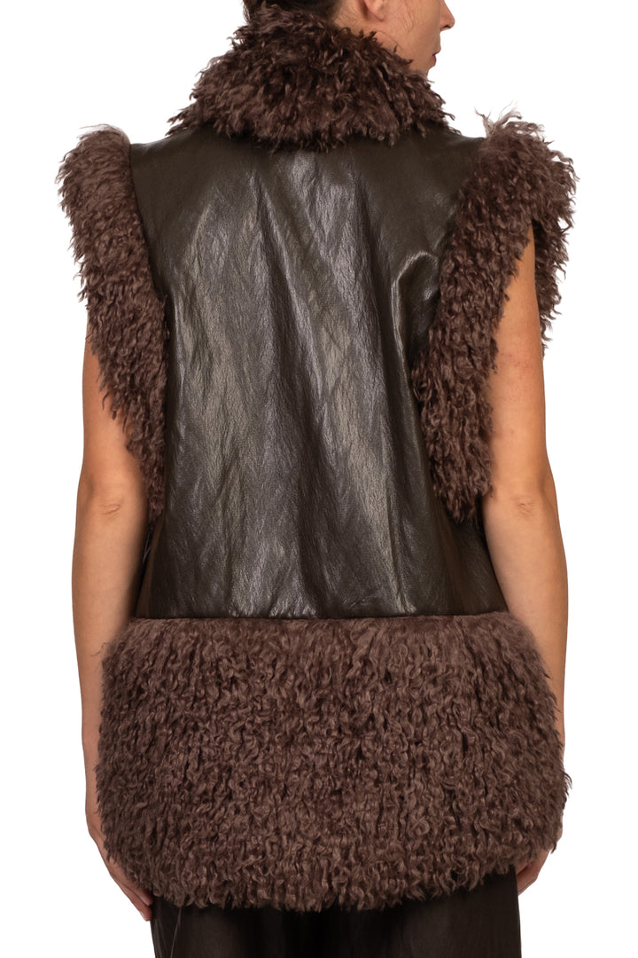 Tensione In - Gilet ecopelle profili ecomongolia Art. HA574