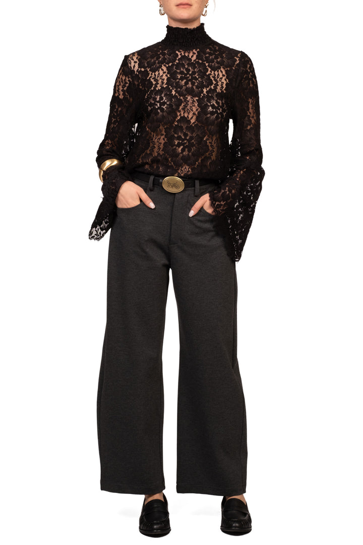 Tensione In - Blusa pizzo mezzo collo Art. W26M910
