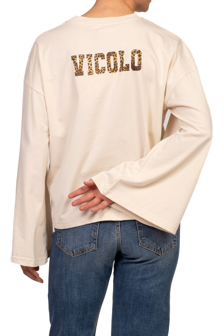 Vicolo - T-Shirt manica campana con stampa Art. RAC0410/RAC0409