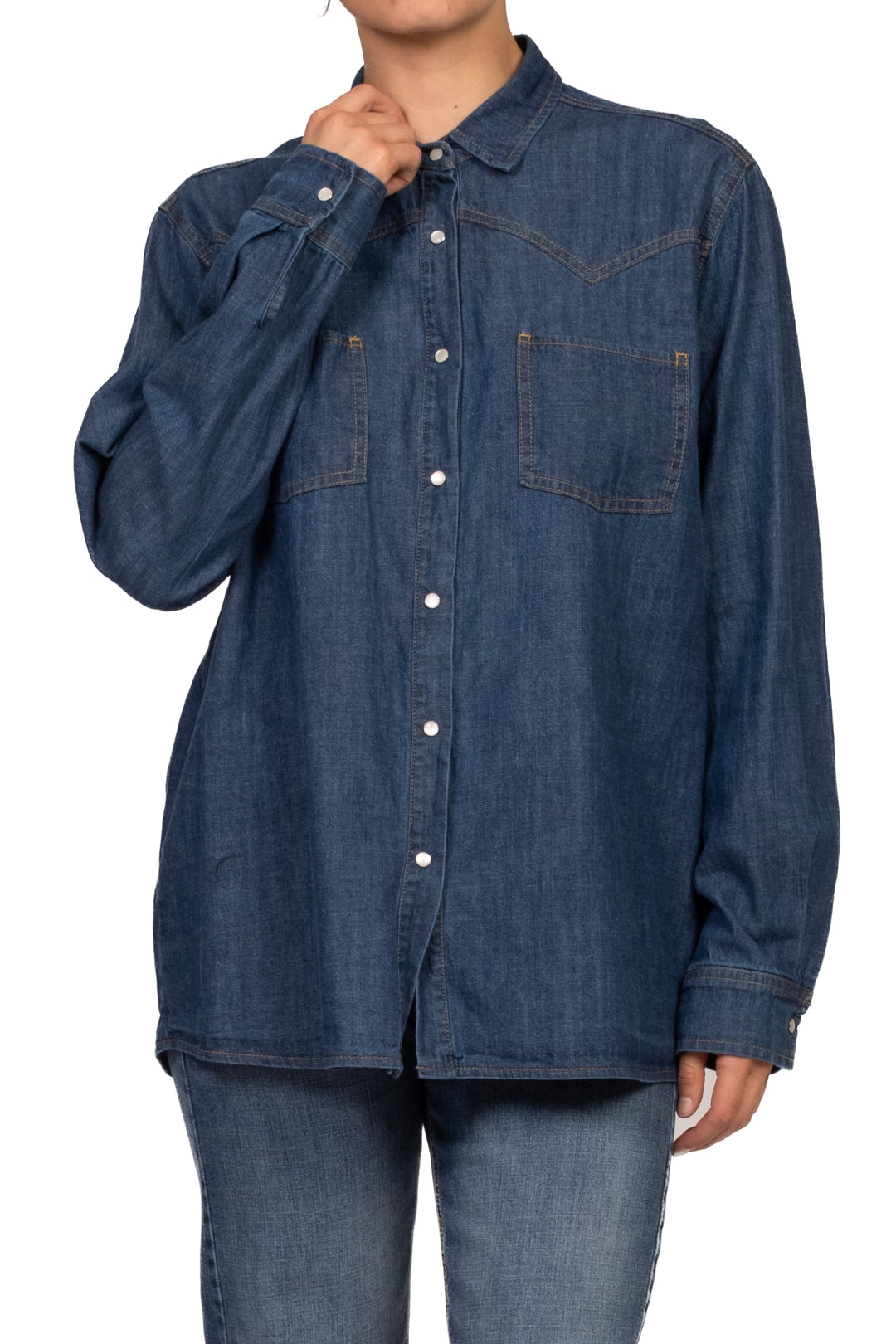 Vicolo - Camicia in denim con taschini Art. DAC5284
